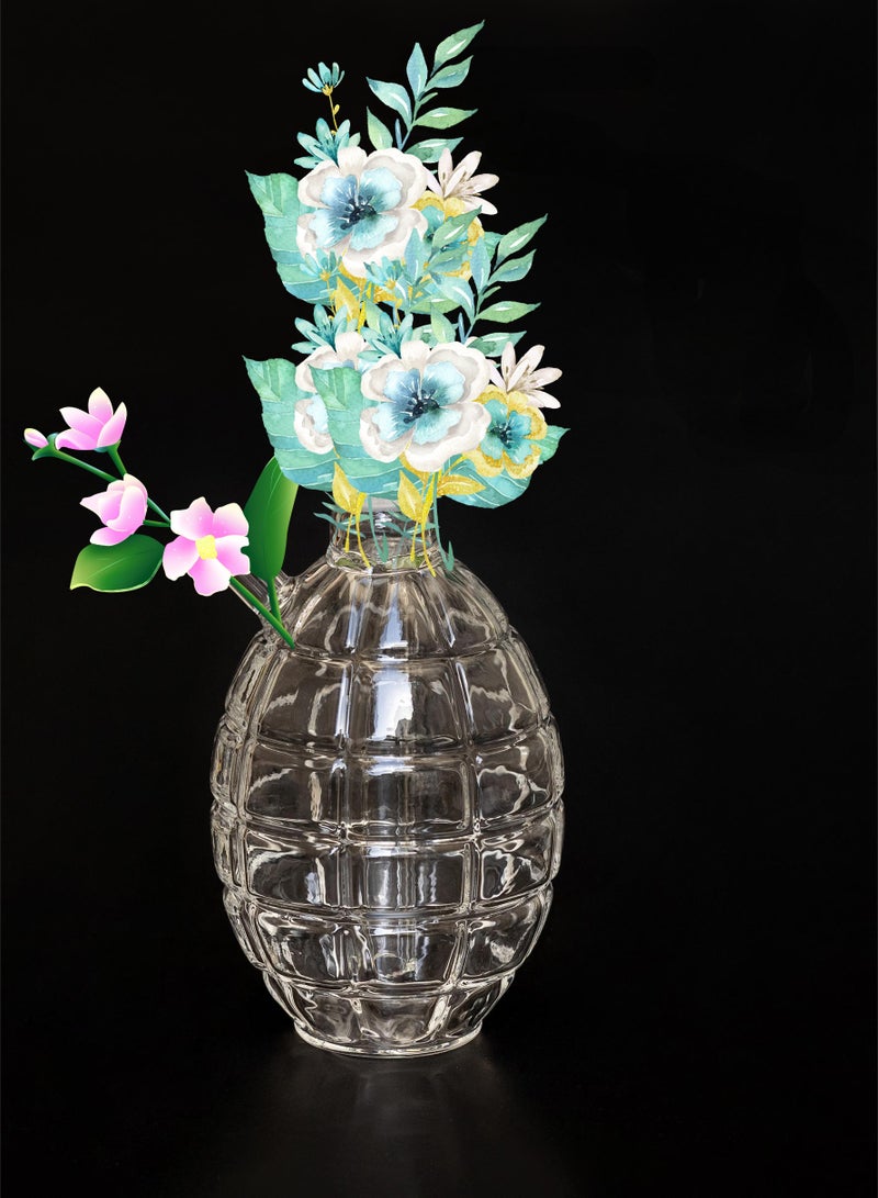 Glass Home Decorative Heat Resistant vase，clear 