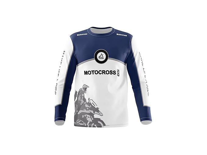 AKIBA Full Sleeve Motocross Printed Biker Racing Jersey, Riding Sports T-Shirt for Unisex (in, Numeric, 36, Blue) - Image 2