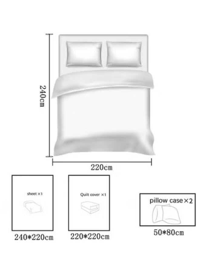 Haidue 1/2/4 Set Travel Disposable Bedding Sets - Each Set Includes 1 Fitted Sheet, 1 Duvet Cover, 2 Pillowcases, UV Sterilized & Individually Packed for Business/Travel, Dustproof & Cross-Infection Reduction (240x220cm Sheet, 220x220cm Duvet Cover, 50x80cm Pillowcases) - Image 3