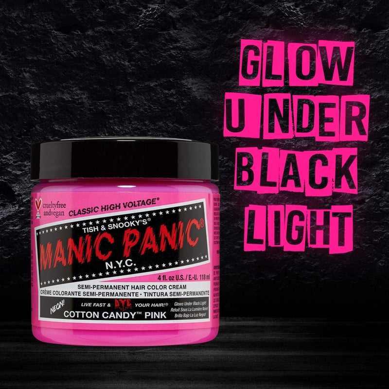 MANIC PANIC Classic Cotton Candy Pink Semi Permanent Hair Color - Bright Pink Hair Dye for Women & Men That Lasts 4-6 Weeks - Vegan, Ammonia & Cruelty-Free - Create & Mix Custom Shades (4oz / 2pk) - Image 4