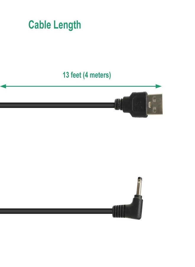 PDEEY سلك طاقة لكاميرا رينغ ستيك أب/بلق إن الجيل الثالث/الجيل الثاني وكاميرا رينغ بان تيلت ستيك أب، كابل شحن بطول 13 قدم، أسود - Image 2