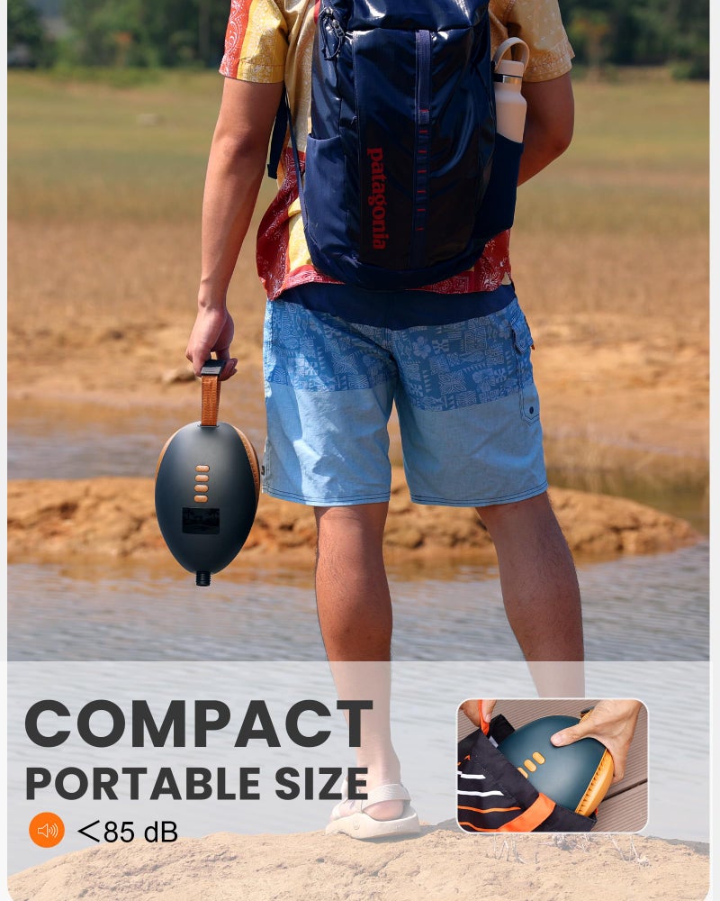 OutdoorMaster مضخة لوح التجديف الكهربائية OutdoorMaster 20PSI عالية الضغط - مضخة هواء سريعة محمولة SUP، إيقاف تلقائي وموصل سيارة 12V DC مضخة كهربائية للوح التجديف القابل للنفخ، القوارب، المضخات - Image 4
