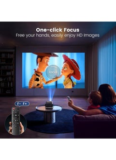 Denzoz Mini Projector with WiFi Bluetooth Portable 1080P Support Movie Projector 145° Rotatable 50% Zoom Fully Sealed Small Projector for Phone TV Stick HDMI USB  - Image 3