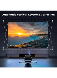 Denzoz Mini Projector with WiFi Bluetooth Portable 1080P Support Movie Projector 145° Rotatable 50% Zoom Fully Sealed Small Projector for Phone TV Stick HDMI USB  - Image 4