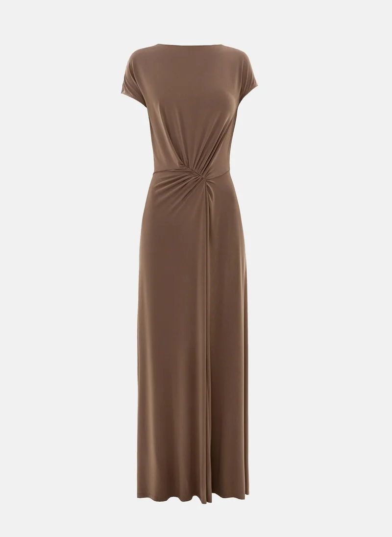 Lichi Jersey maxi dress with draped waistline