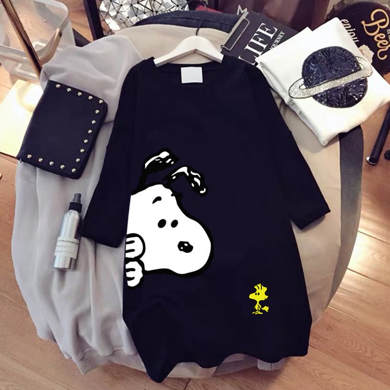 Internet Popular Cec Short-Sleeved T-Shirt Women'S Mid-Length 2021 New Loose Bf European Large Edition Instagram Top Clothes For Summer - Image 3