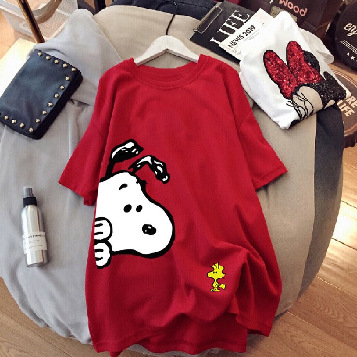 Internet Popular Cec Short-Sleeved T-Shirt Women'S Mid-Length 2021 New Loose Bf European Large Edition Instagram Top Clothes For Summer - Image 1
