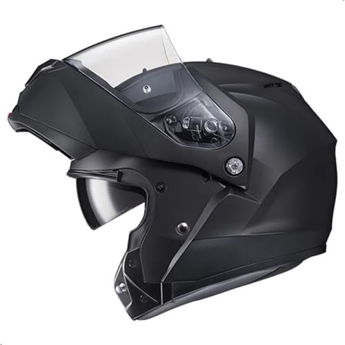 HJC C91 Solid Modular Motorcycle Helmet with HJ-17 Pinlock Shield, DOT Approved(Semi Flat Black, XX-Large) - Image 3