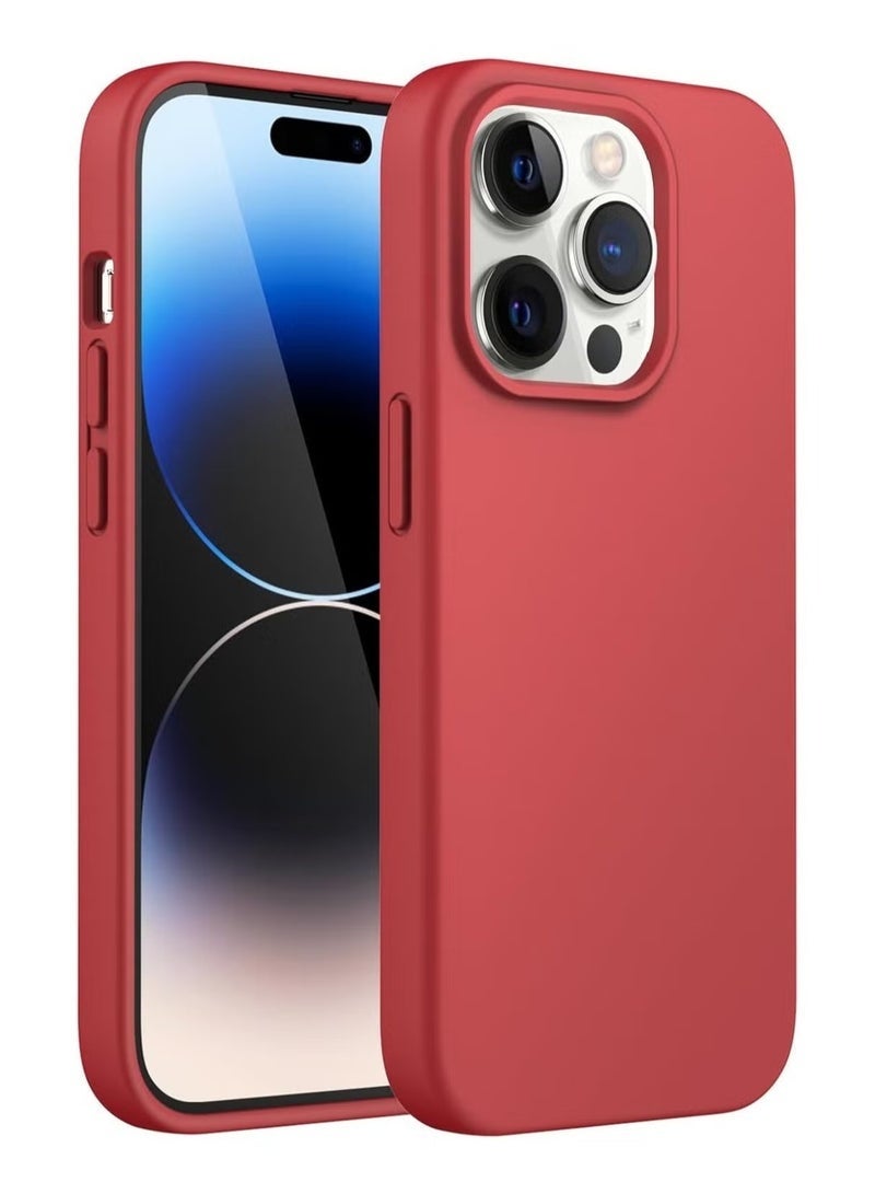 LEDIN Silicone Case for iPhone 14 Pro Silky Soft Touch Full Body Protective Phone Case Shockproof Cover with Microfiber Lining - Image 5