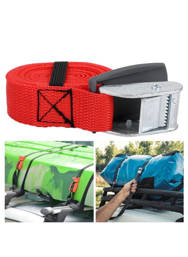 Thoraya 3 Meters Polyester Outdoor Lashing Tie Surfboard Kayak Rack Buckle Lock Tie Down Strap(Red)  - Image 4