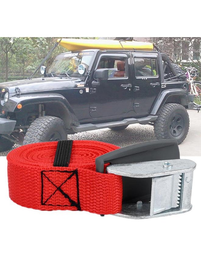 Thoraya 3 Meters Polyester Outdoor Lashing Tie Surfboard Kayak Rack Buckle Lock Tie Down Strap(Red)  - Image 2