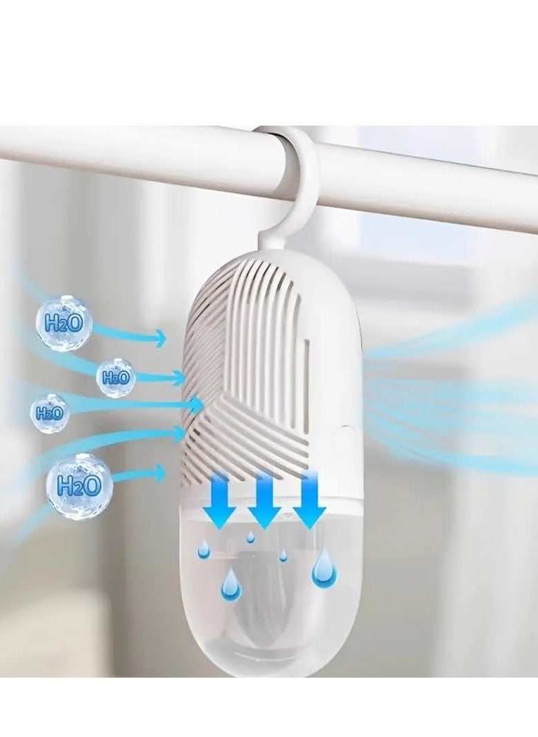 Plan A - Reusable Dehumidifier with Hanging Hook – Dehumidifier with Water Collector & 360° Ventilation, Mildew Resistant for Wardrobes, Rooms, Bathrooms – Hanging Box to Eliminate Moisture and Odor (White) - Image 1