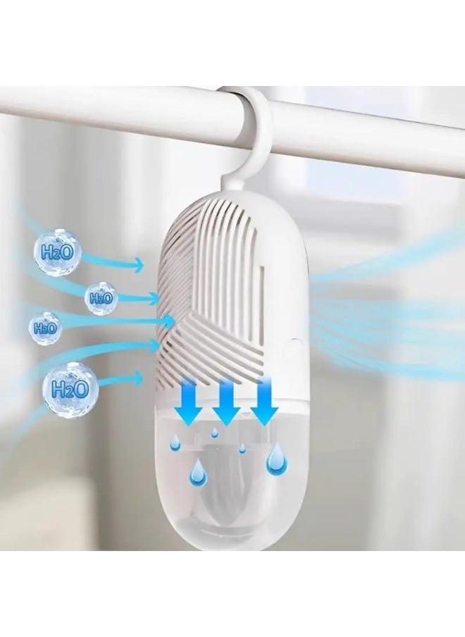 Plan A - Reusable Dehumidifier with Hanging Hook – Dehumidifier with Water Collector & 360° Ventilation, Mildew Resistant for Wardrobes, Rooms, Bathrooms – Hanging Box to Eliminate Moisture and Odor (White) - Image 1