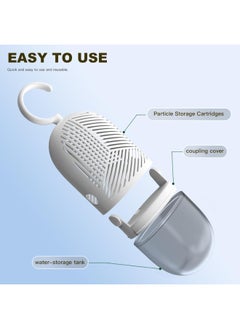 Plan A Reusable Dehumidifier with Hanging Hook – Dehumidifier with Water Collector & 360° Ventilation, Mildew Resistant for Wardrobes, Rooms, Bathrooms – Hanging Box to Eliminate Moisture and Odor (White)  - Image 2
