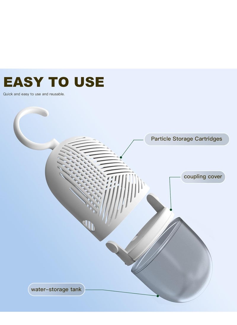Plan A - Reusable Dehumidifier with Hanging Hook – Dehumidifier with Water Collector & 360° Ventilation, Mildew Resistant for Wardrobes, Rooms, Bathrooms – Hanging Box to Eliminate Moisture and Odor (White) - Image 1