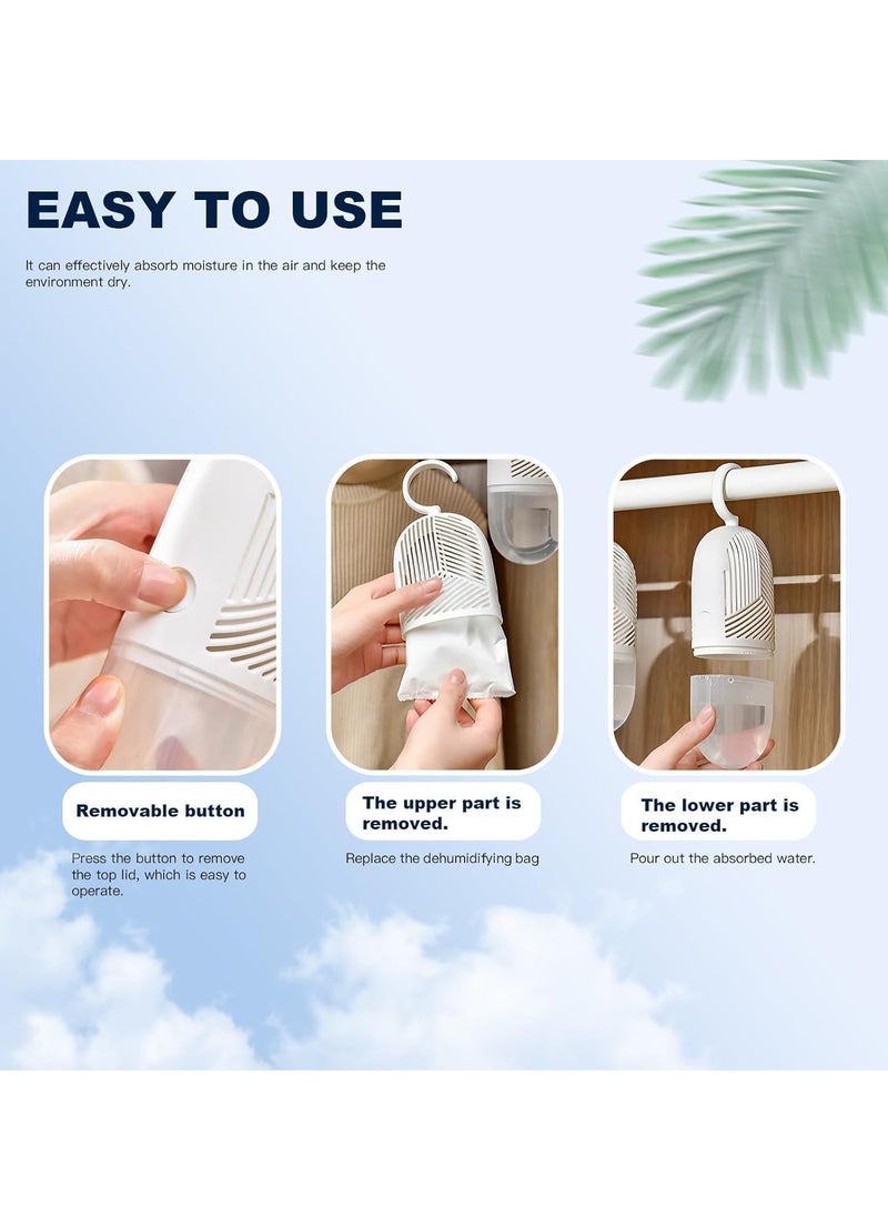 Plan A - Reusable Dehumidifier with Hanging Hook – Dehumidifier with Water Collector & 360° Ventilation, Mildew Resistant for Wardrobes, Rooms, Bathrooms – Hanging Box to Eliminate Moisture and Odor (White) - Image 1