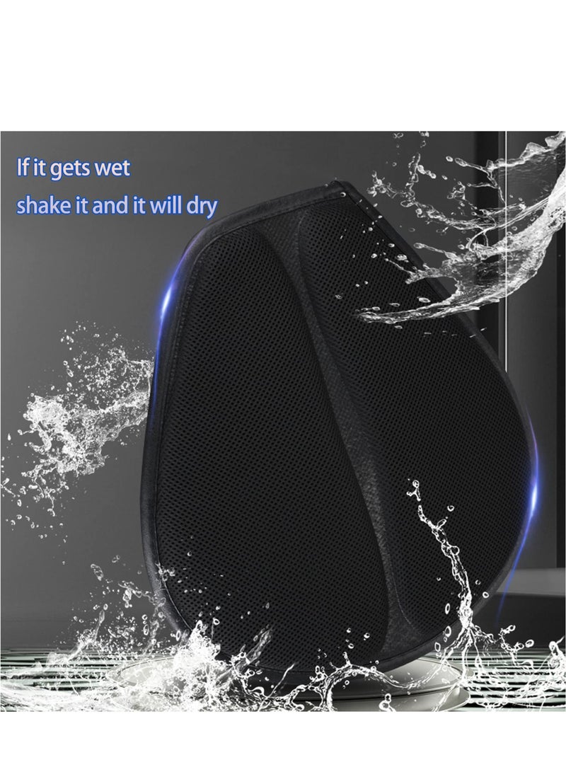 Generic 5-Layer Shock Motorcycle Seat Cushion Pressure Relief Hand Press Inflatable Motorcycle Air Seat Pad Shock Absorption Protective Comfortable for Touring Saddles(Black)  - Image 5