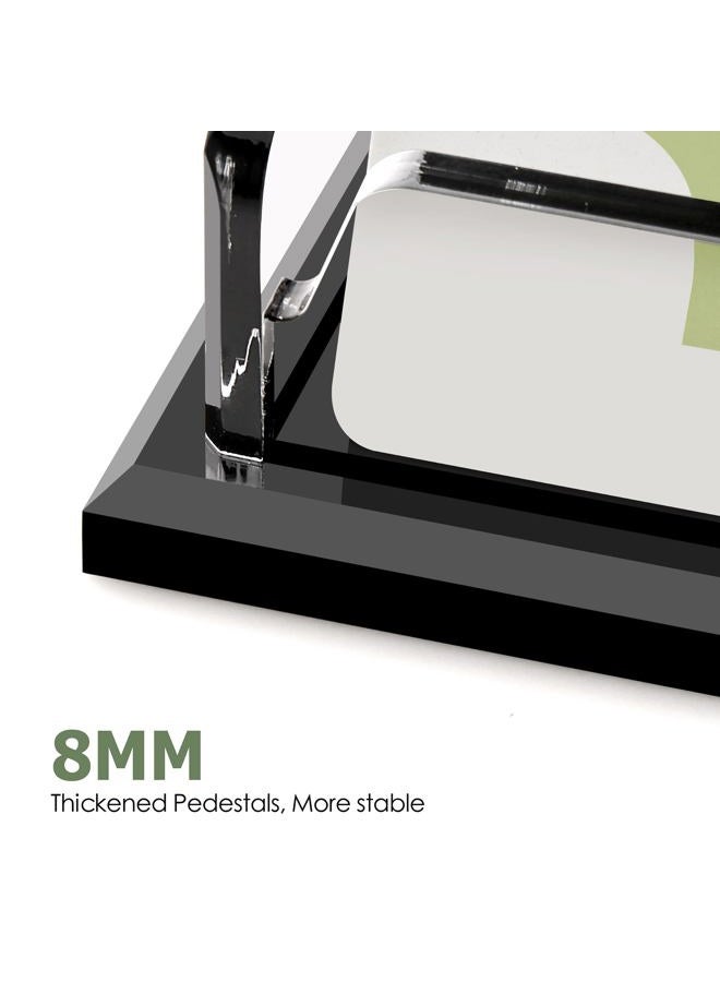 SANRUI Black Business Card Holder for Desk 1 Slot , Clear Acrylic Horizontal Name Card Stand for Women and Men, Desktop Organizer Display for Office Home Exhibition - 160 Card Capacity 1 Pack - Image 4