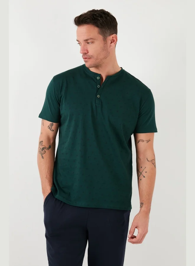 Buratti  Buratti Cotton Elastic Waist Regular Fit Short Sleeve Pajama Set Men's Pajama Set 6572009 for Men | Best Price UAE