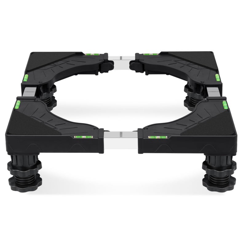 W B D WEIBIDA قاعدة أثاث W B D WEIBIDA مع 4 أرجل دوللي الوزن الأقصى 400 رطل عرض قابل للتعديل من 16 إلى 244 ارتفاع من 41 إلى 51 قاعدة أثاث للأجهزة مثل المجفف والثلاجة والغسالة باللون الأسود