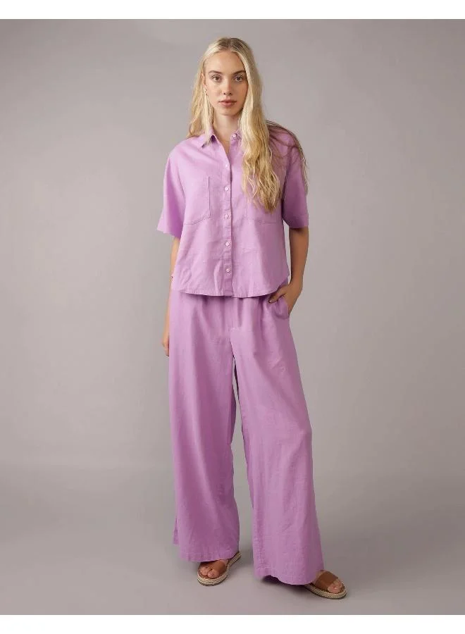 امريكان ايجل AE Linen-Blend Pull-On Pant