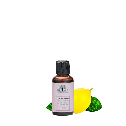 Devinez Lemon Verbena Essential Oil (10ml) - 100% Pure & Natural (Aloysia Citriodora) for Luxury Perfumery, Anxiety Relief, Deep Sleep & Spa Aroma - Crisp Citrus Floral Scent - Image 1