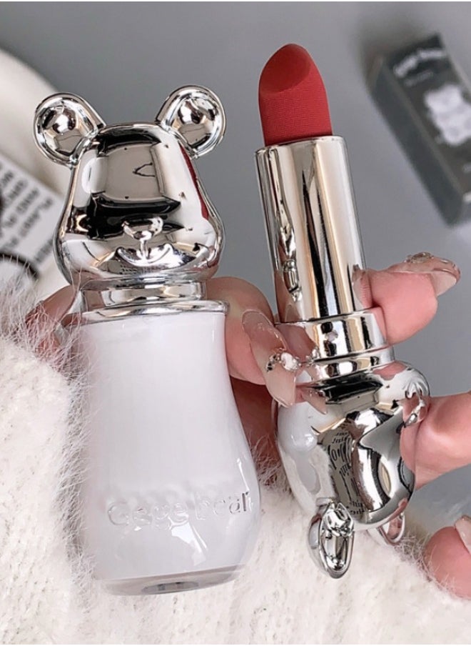 Gege bear - Velvet lipstick matte matte soft matte texture whitening non-stick cup waterproof pure plant extract - peach color - Image 1