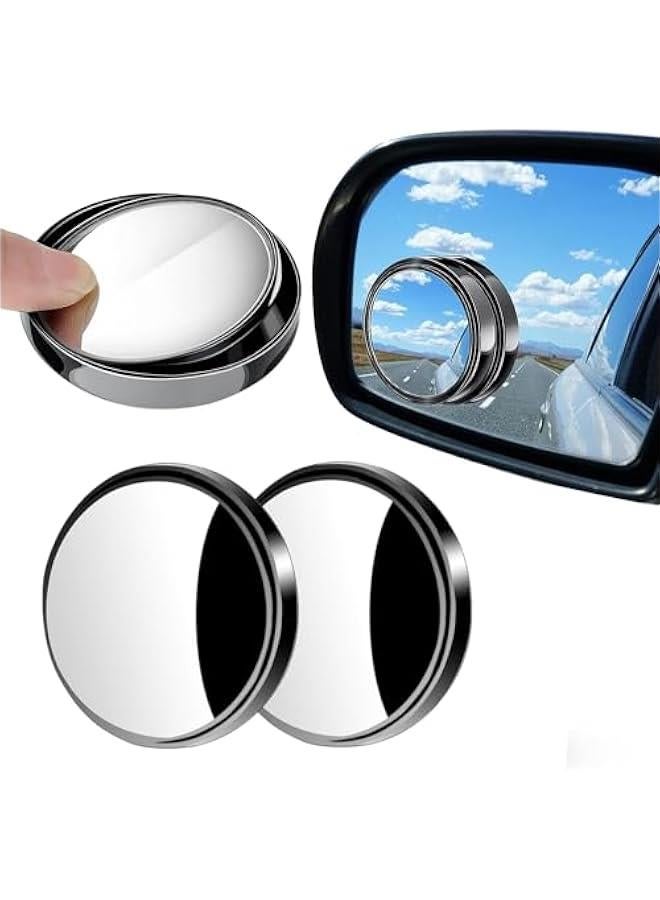 بي دبليو اس جاي مرايا القطة العمياء م يو ال اتش واي سي، مرايا رؤية خلفية محدة دو اطار م الزجاج 2 اش، مرايا رؤية خلفية محدة زاوية رؤية واسعة 360 درجة قالة للتعديل لجميع السيارات - Image 1