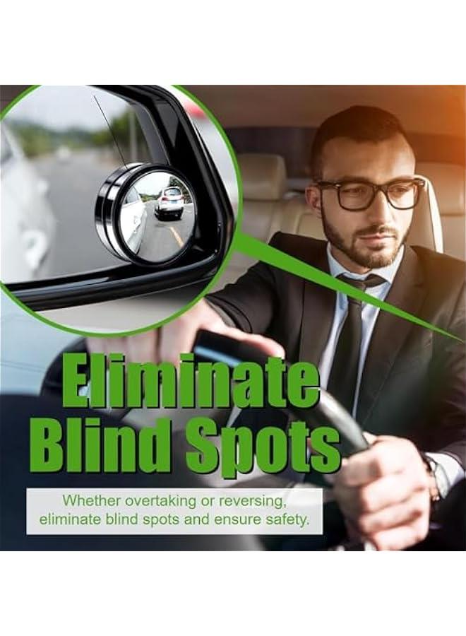 بي دبليو اس جاي مرايا القطة العمياء م يو ال اتش واي سي، مرايا رؤية خلفية محدة دو اطار م الزجاج 2 اش، مرايا رؤية خلفية محدة زاوية رؤية واسعة 360 درجة قالة للتعديل لجميع السيارات - Image 5
