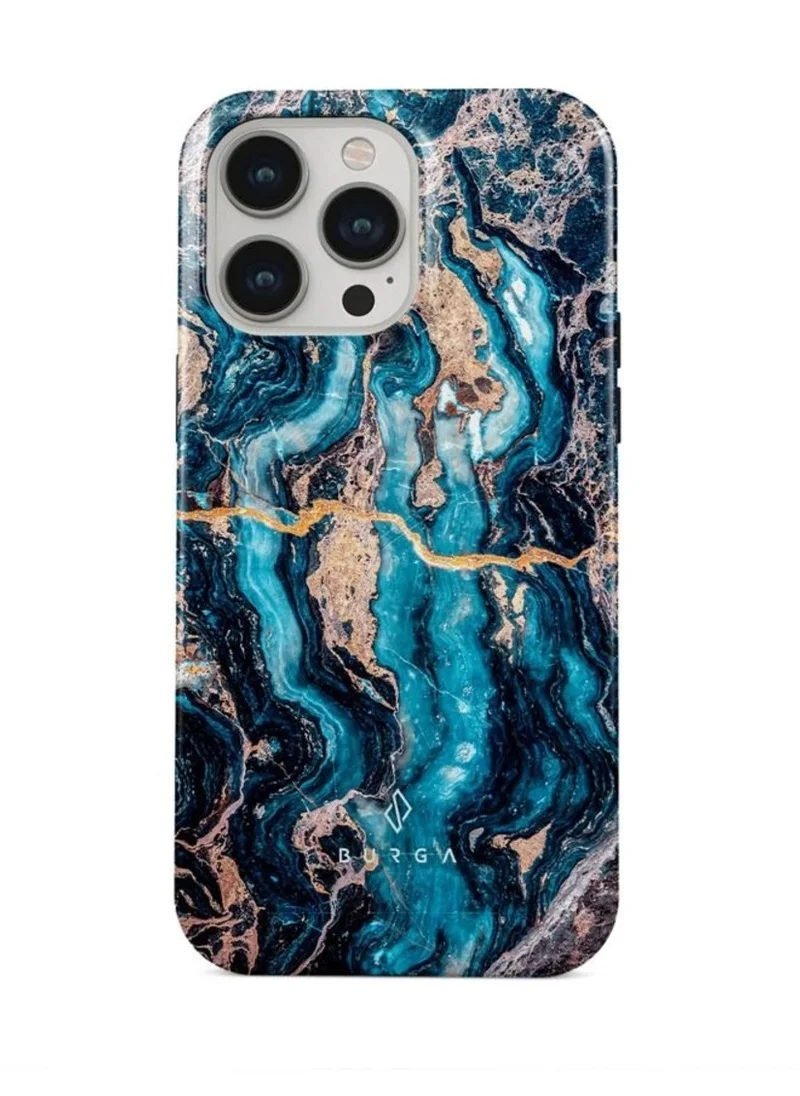 BURGA Burga iPhone 16 Pro Max Premium Protective Case Mystic River Blue Marble Design - Elegant, Durable, and Shock-Resistant Cover for Superior Protectio