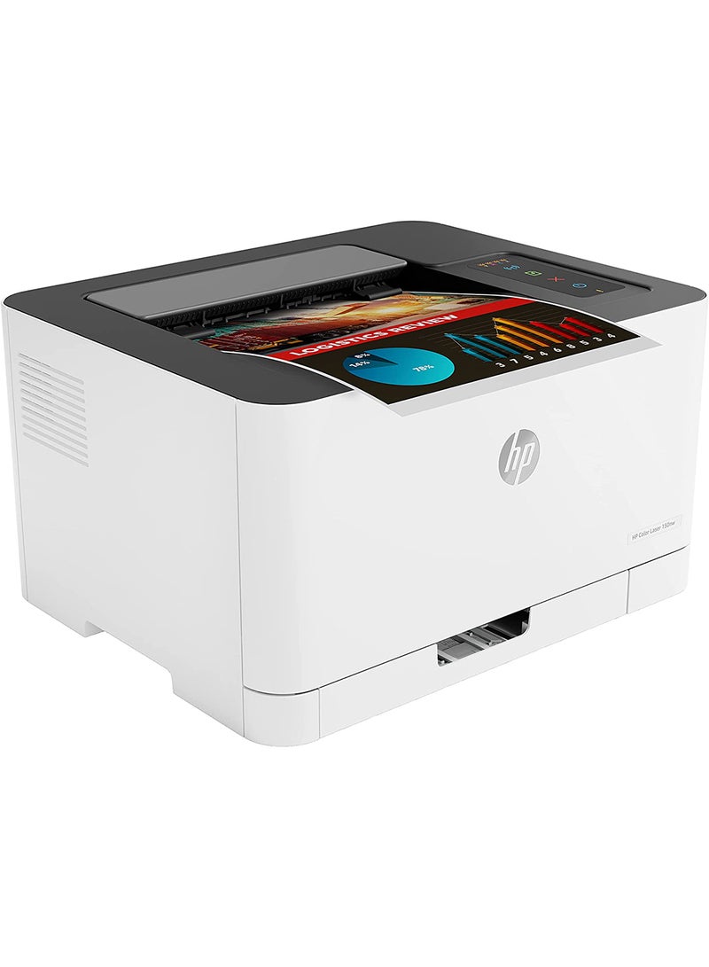 HP طابعة ليزر ألوان طراز 150nw أبيض - Image 3
