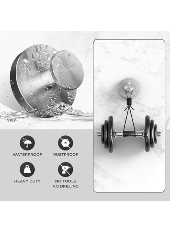 Showerr Hooks for Inside Shower,Suction Cup Hooks for Glass Window,Removable Towel Hooks for Bathrooms,4 Packs  - Image 3