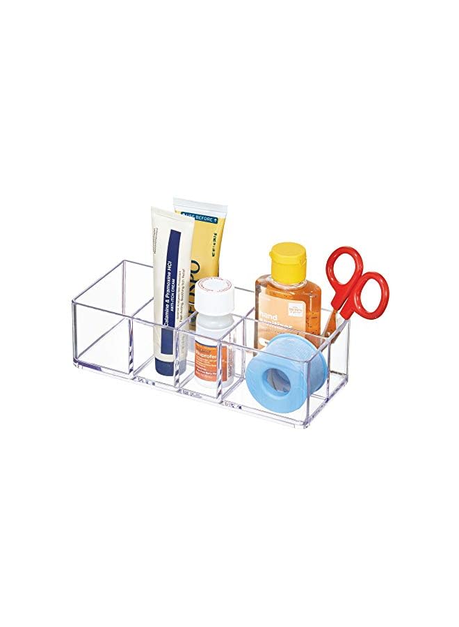 Raxoom 1547 Med+ Bathroom Vanity Divided Organizer, Medication And Bathroom Accessory Organization, 7.1" X 3.1" X 5.1", Clear - Image 3