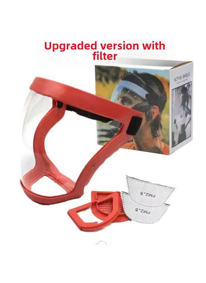 Generic Full-face Hd Anti-fog Multi-functional Protective Mask For Pesticide Welding Dust-proof Water-splashing Festival Drifting Water Fight Mask 