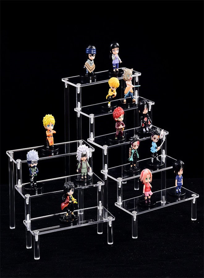 Excefore 4 Tier Acrylic Risers Display Stand for Cupcake Perfume, Risers Steps Display Shelf with Screwdriver for Amiibo Funko Pops Toy Figures Display Risers Holder Collectibles Decoration - Image 5