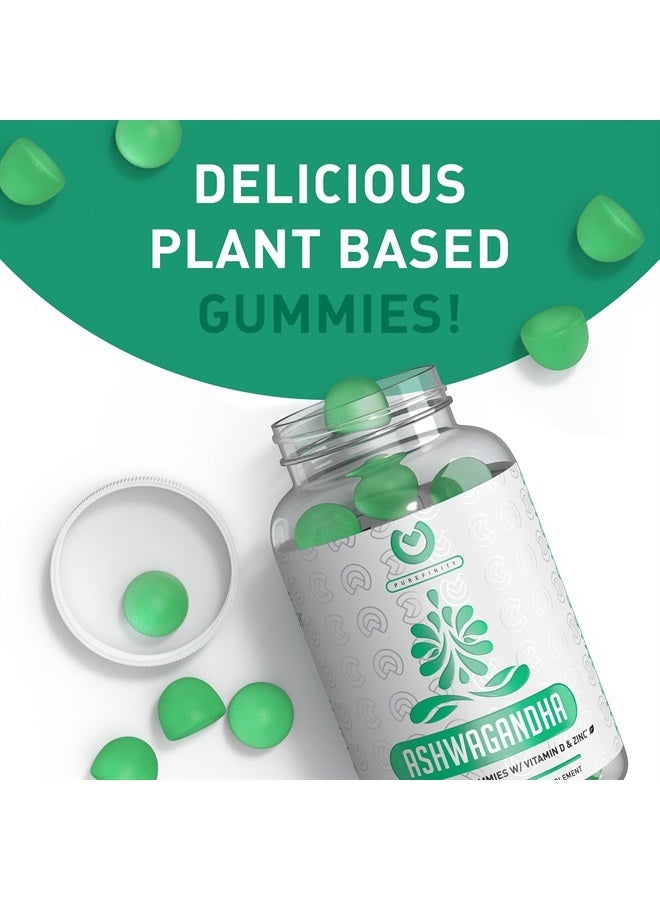 PUREFINITY Ashwagandha Gummies – Herbal Gummy Supplement with Vitamin D & Zinc for Mood Support & Immune Health. Gluten Free, Non-GMO and Vegan - Delicious Fruit Flavor! - Image 2