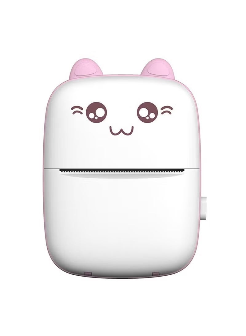 ELTRAZONE 200 DPI Mini Portable Thermal Printer, Wireless Photo Label Printer for Memos, Notes and Receipts, Compact Pocket Printer with 1 Roll Thermal Paper, Smartphone Printing, Pink - Image 1