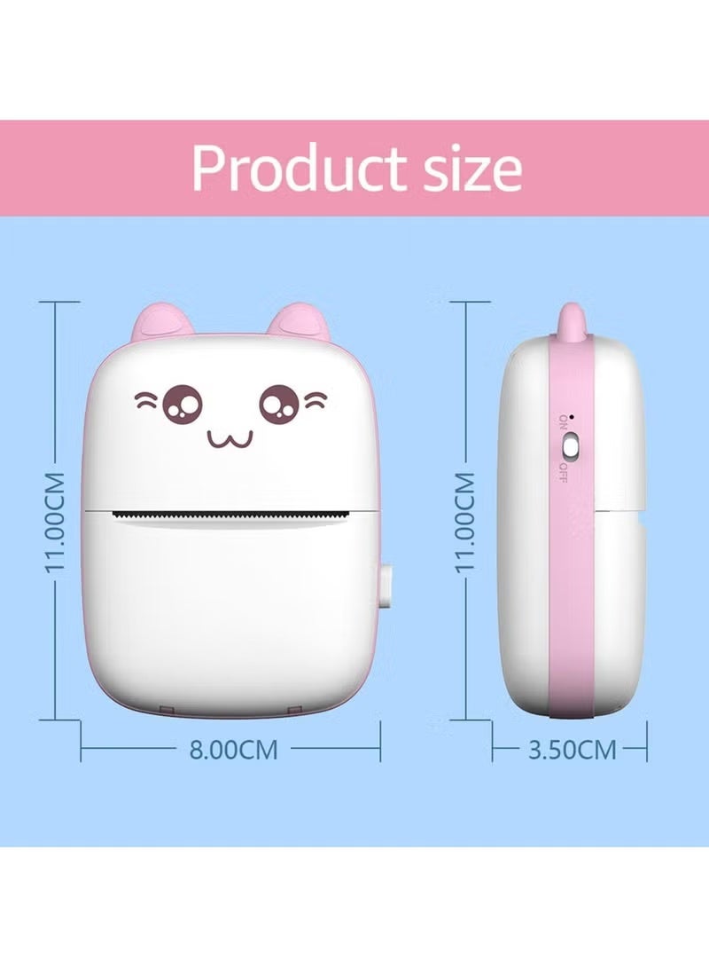 ELTRAZONE 200 DPI Mini Portable Thermal Printer, Wireless Photo Label Printer for Memos, Notes and Receipts, Compact Pocket Printer with 1 Roll Thermal Paper, Smartphone Printing, Pink - Image 5
