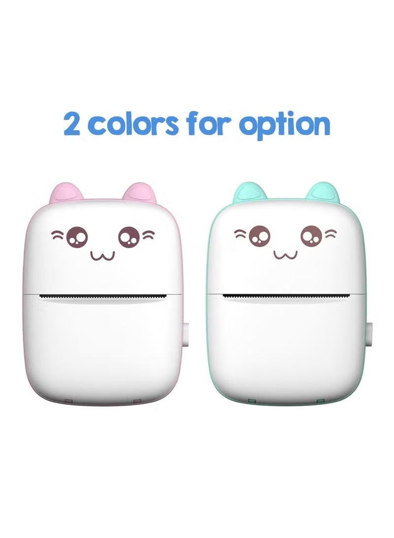 ELTRAZONE 200 DPI Mini Portable Thermal Printer, Wireless Photo Label Printer for Memos, Notes and Receipts, Compact Pocket Printer with 1 Roll Thermal Paper, Smartphone Printing, Pink - Image 2