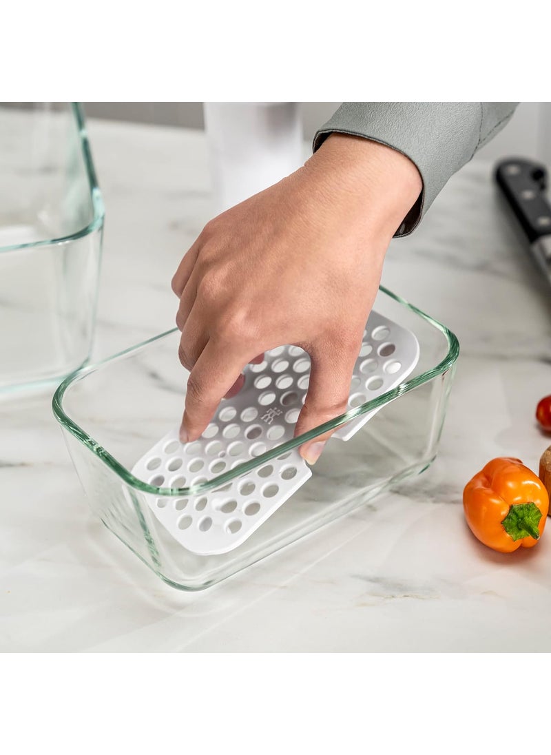 Zwilling ZWILLING Fresh  Save Set of 2 Drip Tray for Glass Boxes MEDIUMLARGE white Pack of 2  - Image 2