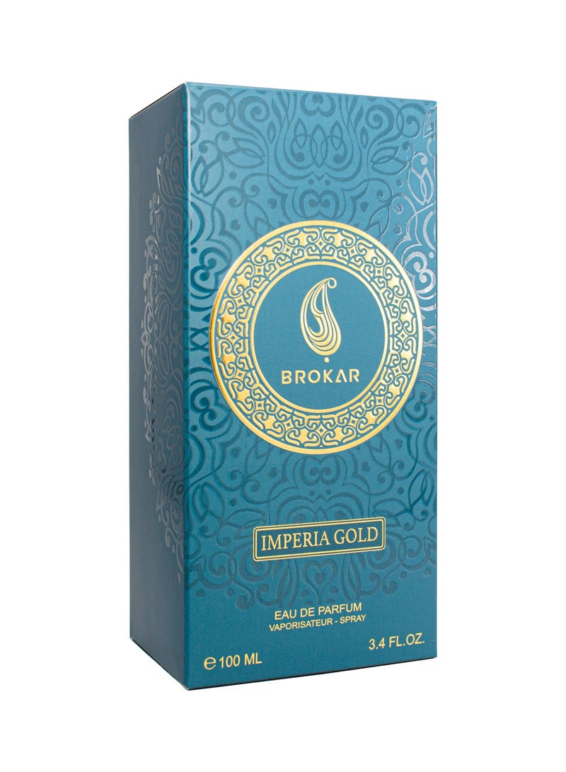 BROKAR 1348 IMPERIA GOLD EDP Unisex Perfume 100ml - Image 2