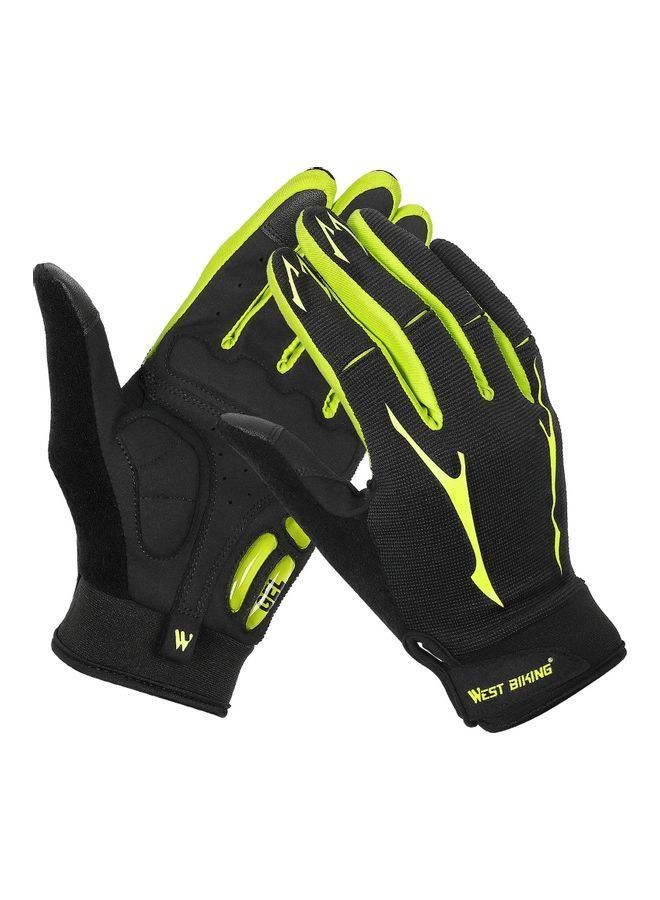 NIBEMINENT Mountain Bike Full Finger Touch Screen Anti Skid Cycling Gel Palm Mittens Shock Absorbing Gloves M 24x4x21.5cm  - Image 2