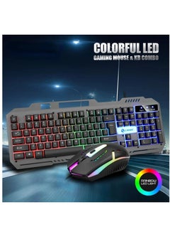 دينكس مجموعة لوحة مفاتيح سلكية بإضاءة خلفية RGB وماوس ألعاب - Denx DX1795  - Image 1
