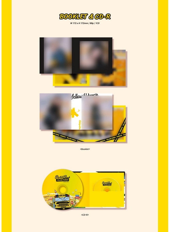 dreamus Woollim Rocket Punch Yellow Punch (4Th Mini) Kpop Album Pouch+Cd+Booklet+Sticker (+ 1 Folded Poster) 220X270X11Mm  - Image 4
