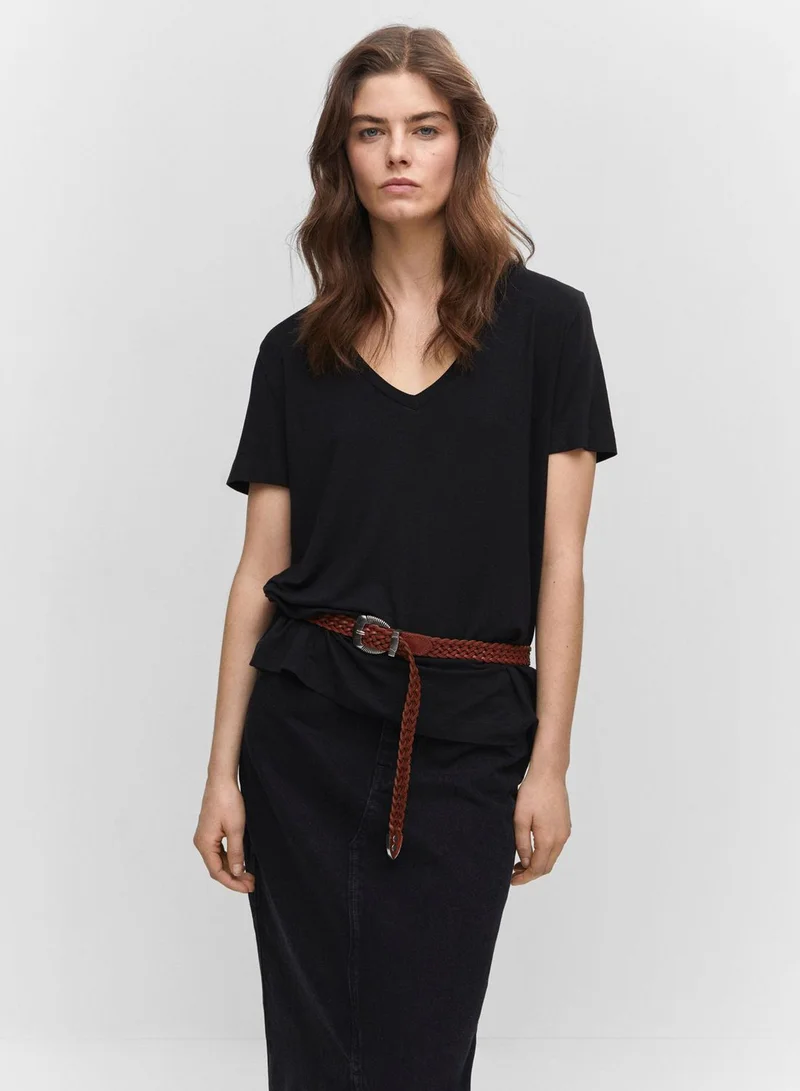 MANGO V-Neck T-Shirt