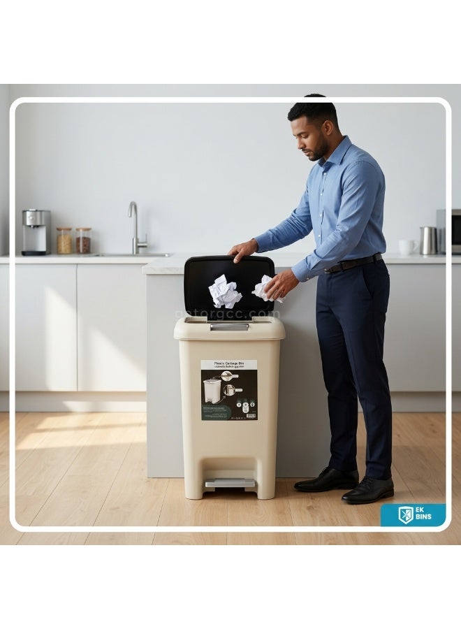 Gator Slim Trash & Garbage Bin | Push & Pedal Waste Disposal Mechanisms | Durable Plastic Finish | Equipped Liner Holder | Suitable For Indoor Areas, Bathrooms, Kitchens, Offices & More | 10 Liters - Image 5