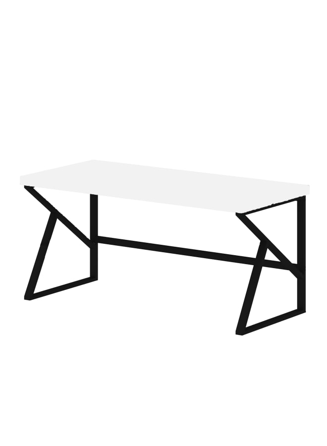 Friends Metaly-Computer Desk-Writing-Gaming-Workstation-Desk-Modern-Simple-Student-Study-Work-Table-for-Bedroom-Living-Room-White