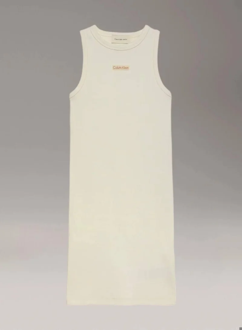Calvin Klein Jeans Tofu Slim Ribbed Sleeveless Dress for Women | Best Price UAE