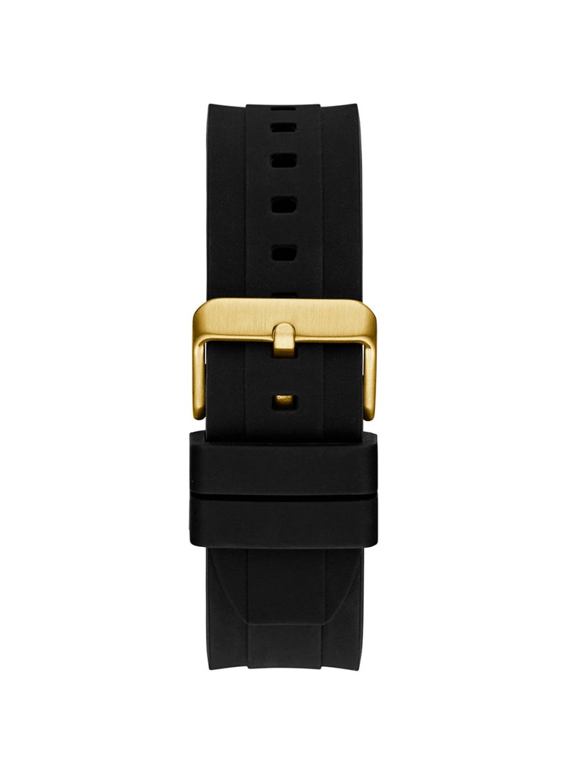 GUESS ساعة GUESS للرجال باللون الأسود والذهبي متعددة الوظائف ثنائية اللون - GW0583G2 - Image 4