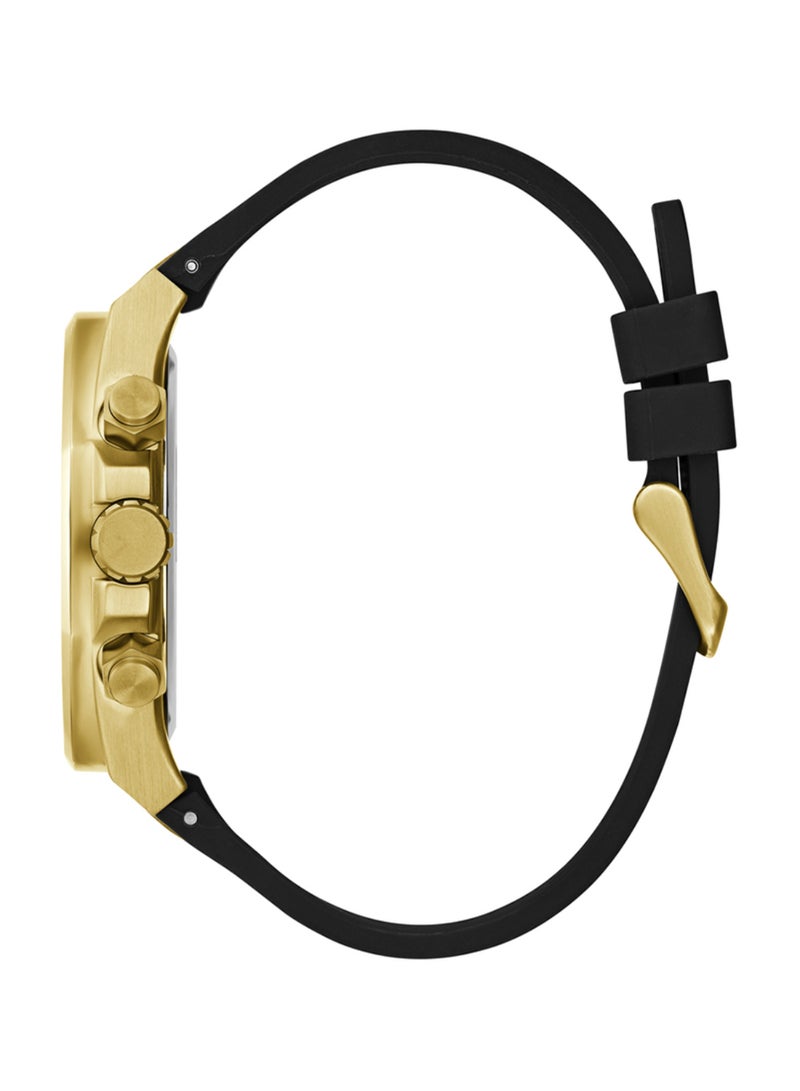 GUESS ساعة GUESS للرجال باللون الأسود والذهبي متعددة الوظائف ثنائية اللون - GW0583G2 - Image 3
